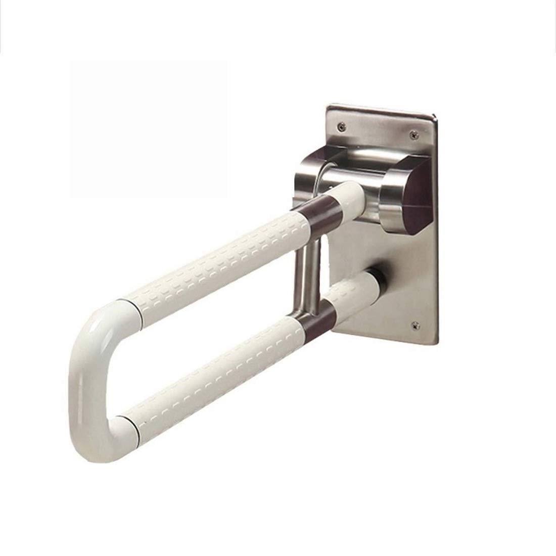 Inicio Barra de Seguridad para el Baño para Discapacitados, Barra de Seguridad Abatible para el Baño con Agarre, Pasamanos de Seguridad, Reposabrazos Antideslizante para Inodoro, para Discapac