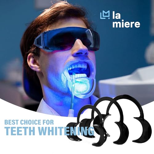 Image of LA MIERE Dental Cheek Retractor C Shape Mouth Opener Size S,M,L, Pack of 3, Black