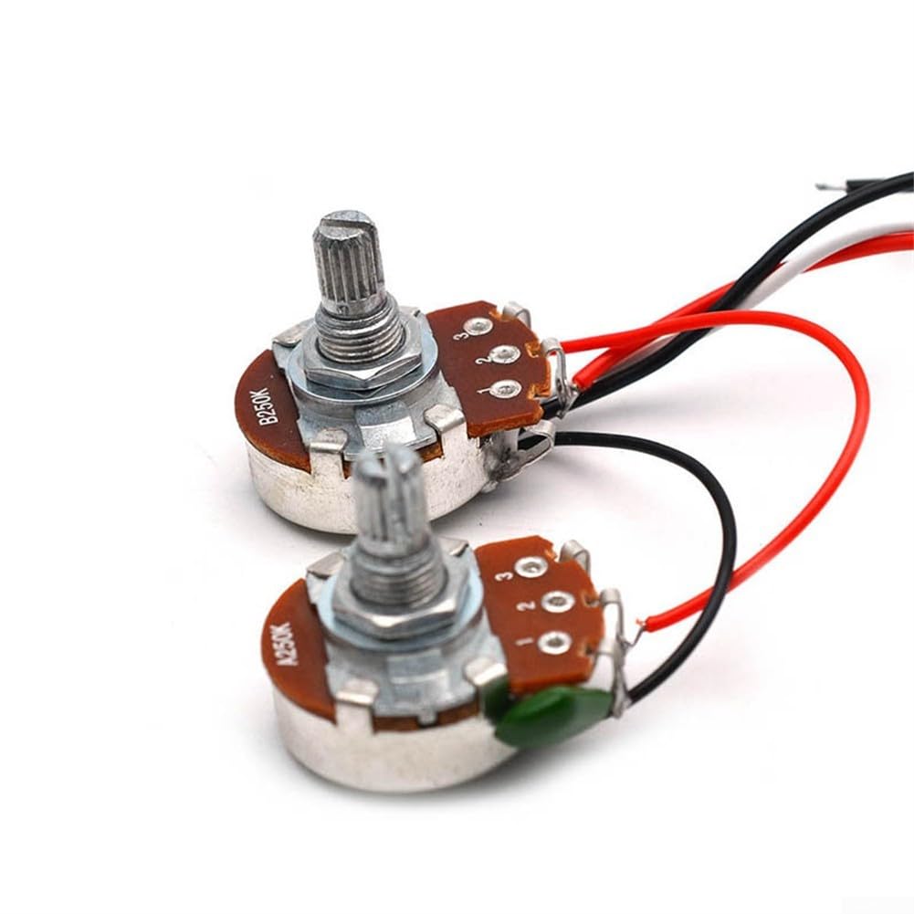 Kit de faisceau de câblage pour basse, pré-câblé, 250 K, pots 1V1T pour guitare basse PB, kit de mise à niveau électronique