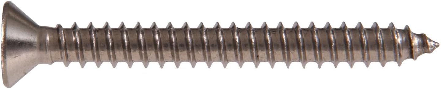 Hillman Stainless Steel Sheet Metal Screws No. 4 X 3/4  Phillips Flat Head