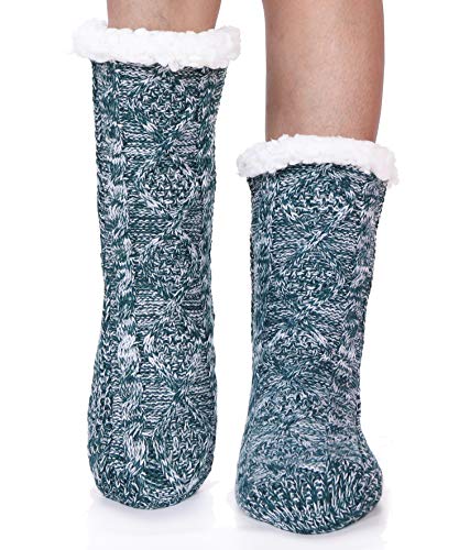Image of EBMORE Women Slipper Fuzzy Socks Fluffy Cozy Cabin Warm Winter Soft Thick Comfy Fleece Non Slip Home Socks