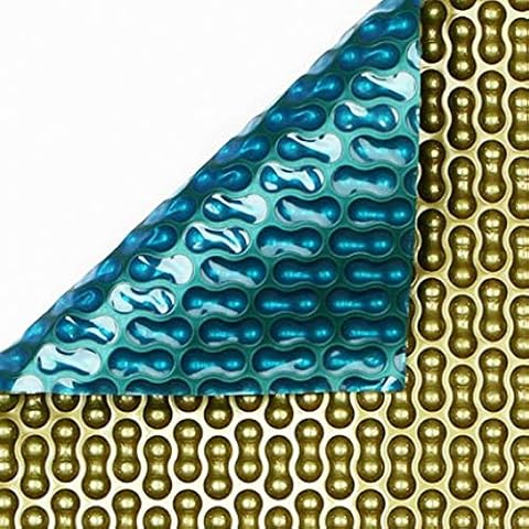 Castle Hot Tubs Geo-Bubble Gold/Jade FEET - 500 Micron - Swimming Pool Solar Cover (16ft x 10ft) British Made Cover
