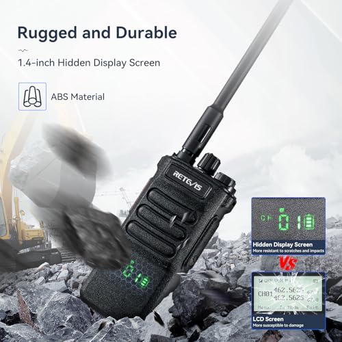 Image of Retevis RT86 2 Way Radio Long Range with 6 Way Charger for Warehouse,6Pack | High Power Strong Signal, Professional Walkie Talkies, ABS Heavy Duty, Rugged, Rechargeable,16h Long battery life,Hands-free