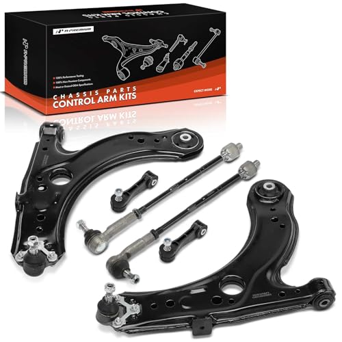 Image of A-Premium 6Pcs Front End Suepnsion Kit, Lower Control Arm & Lower Ball Joint, Sway Bar Link, Inner & Outer Tie Rod End Assembly, Compatible with Volkswagen Jetta 99-05, Golf 99-06, Beetle 98-00