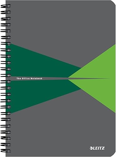 Leitz Cuaderno Office, A5 Cuadriculados Tapa Cartón, Encuadernación Espiral, Ape
