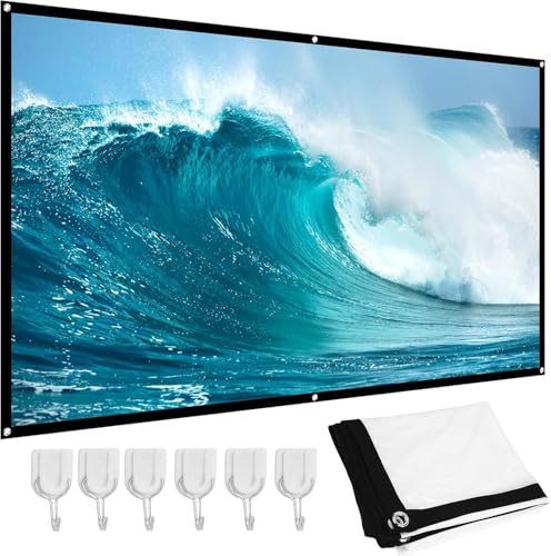 Pantalla de proyección portátil 100in 16:9 HD doble faz miniatura 1