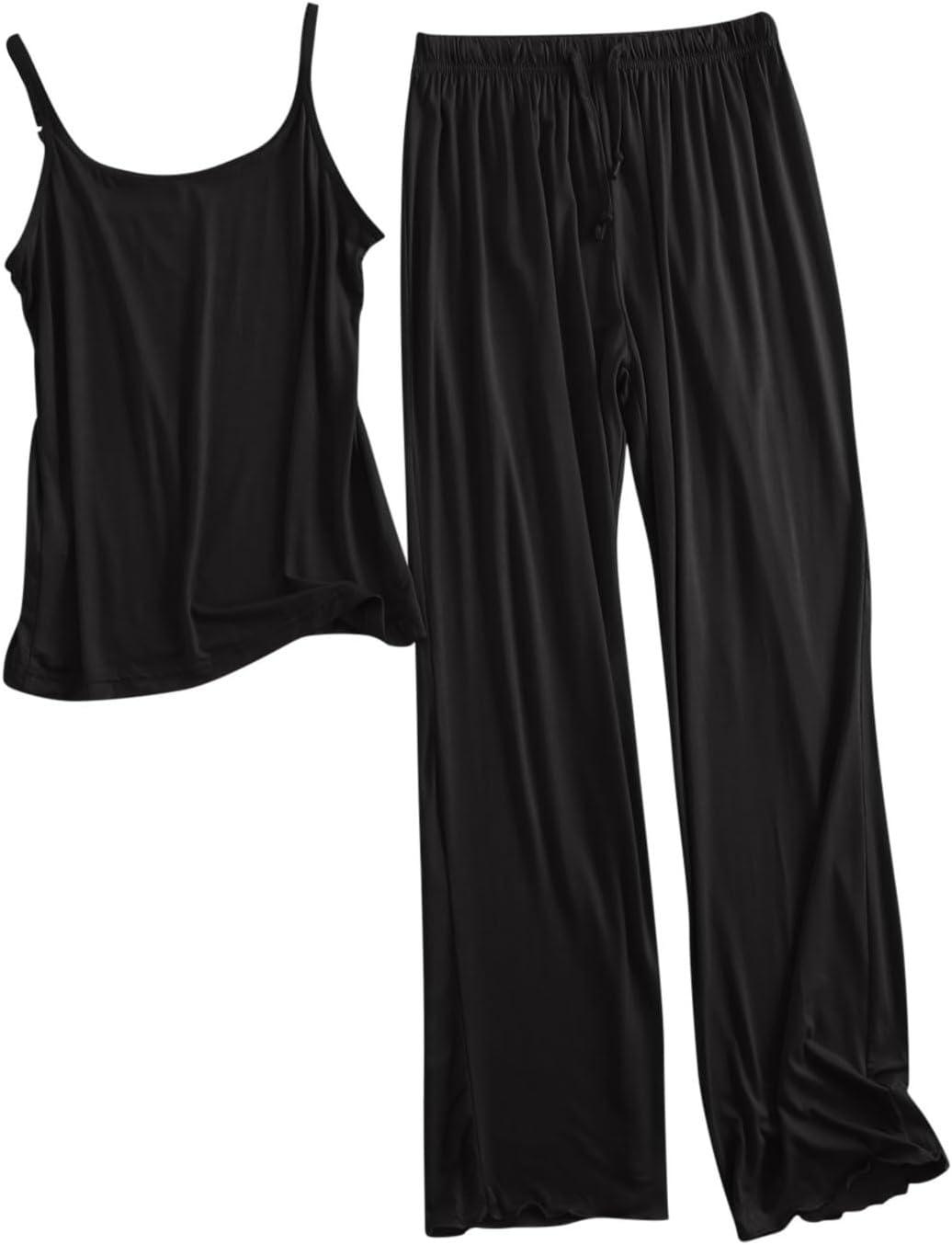 HGps8w Womens Camisole Pajama Sets Spaghetti Straps Sleeveless Tank Top and Pj Botton Long Pants Soft Modal Sleepwear