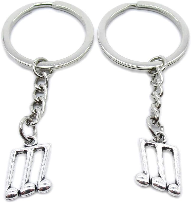 100 Pieces Keyring Keychain Wholesale Suppliers Jewelry Clasps UZ8C5S Music Musical Note