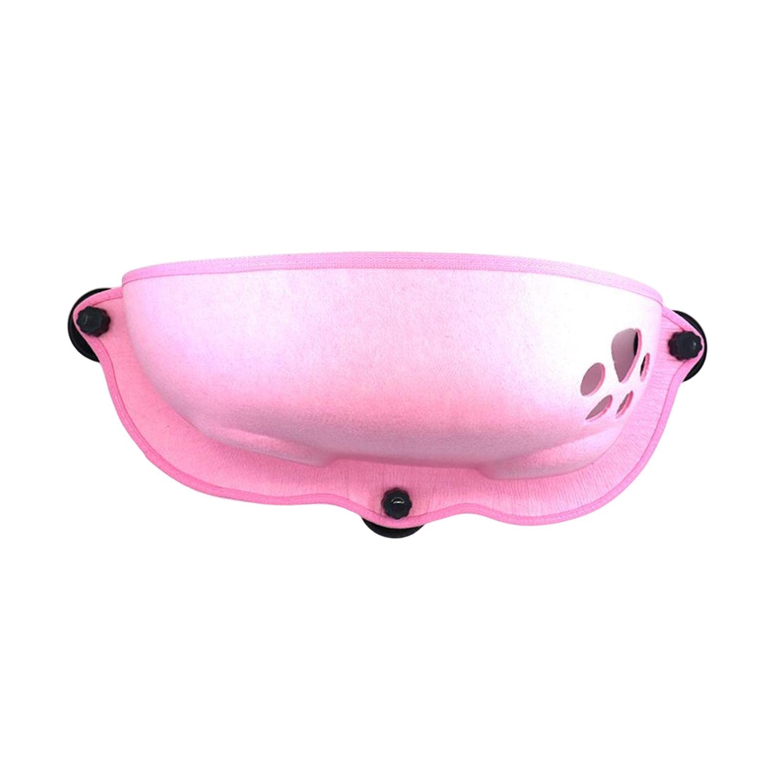 F Fityle Lit de Fenêtre pour Chat Hamac à Ventouse Siège de Repos pour Chat d'Intérieur Coussin de Baignoire Fabriqué en Feutre Doux Adapté à la Détente, Rose