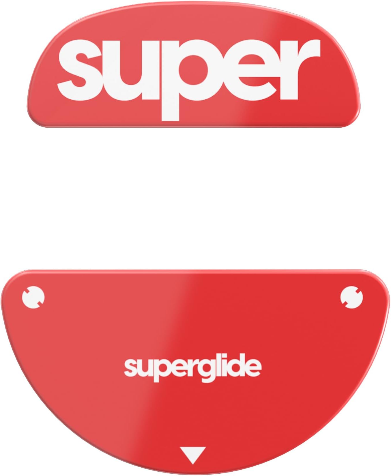 Superglide2 - New Controllable Speed Surface Fastest and Smoothest Mouse Feet/Glides Made with Ultra Strong Glass Smooth and Durable Sole for EndGameGear XM2-WE [RED]
