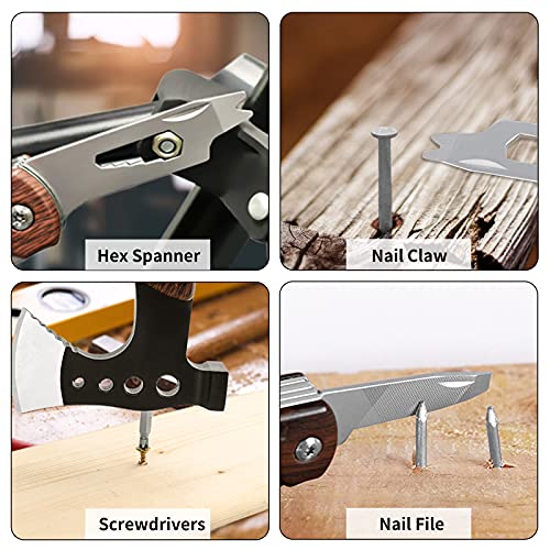 Suruid Multitool Axe Hachet Camping Accessories Survival Gear And Equipment 12 In 1 Pocket Tool With Knife Hammer Opener Screwdriver Kit Durable Sheath Unique Hunting Fishing Gift Ideas For Men Women #TOP4