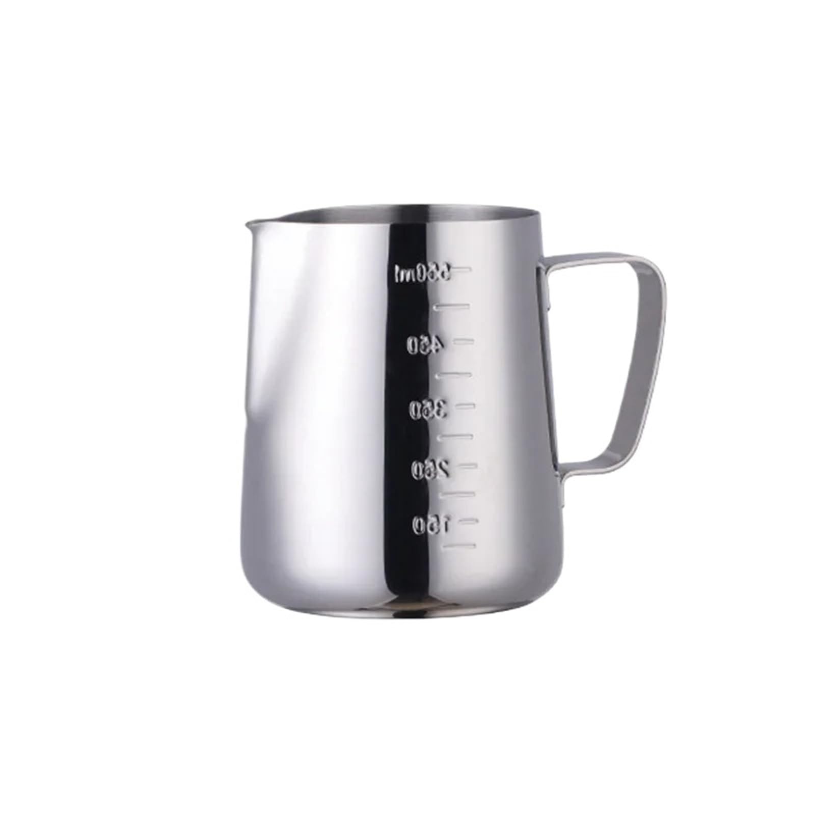 2 uds 350/550ml café expreso tirador flor tazas de leche taza de acero inoxidable tirador taza de flores leche artesanal Latte Art jarra tazón taza(Silver,350ml)