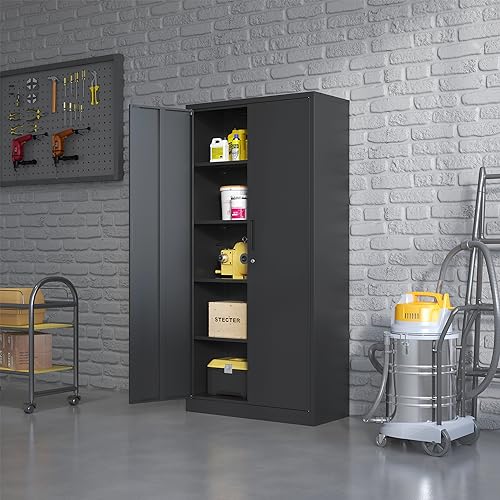 Image of Metal Storage Cabinet for Garage, Tool Cabinet, Utility Cabinet