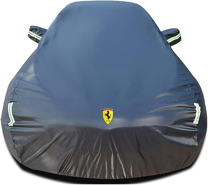 PNNNU Custom Oxford car Cover for Ferrari 599|599 GTO/599 GTE/599 SA Aperta/599 HY-KERS/599 Fiorano HGTE/599 GTB Fiorano 6.0 Outdoor car Cover Car Awning Thicken Tarpaulin Cover Car Tarpaulin