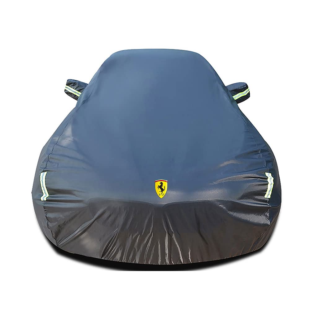 PNNNU Custom Oxford car Cover for Ferrari 599|599 GTO/599 GTE/599 SA Aperta/599 HY-KERS/599 Fiorano HGTE/599 GTB Fiorano 6.0 Outdoor car Cover Car Awning Thicken Tarpaulin Cover Car Tarpaulin