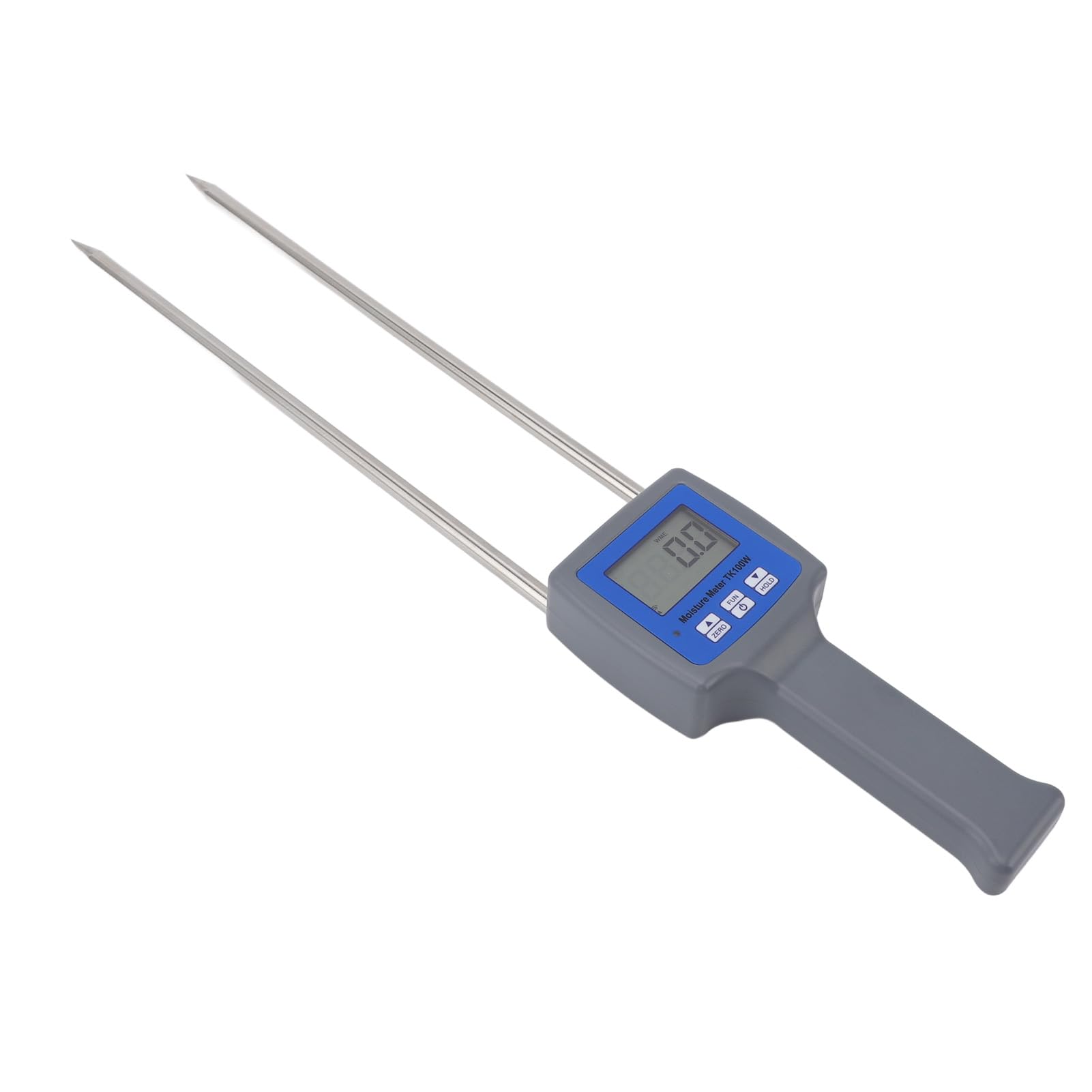 Aramox Medidor de Humedad de Madera, Medidor Digital de Humedad de Madera con Sonda de Acero Inoxidable, Rango de 0 a 84 por Ciento, LCD Retroiluminada, Compensación Automática de Temperatura para