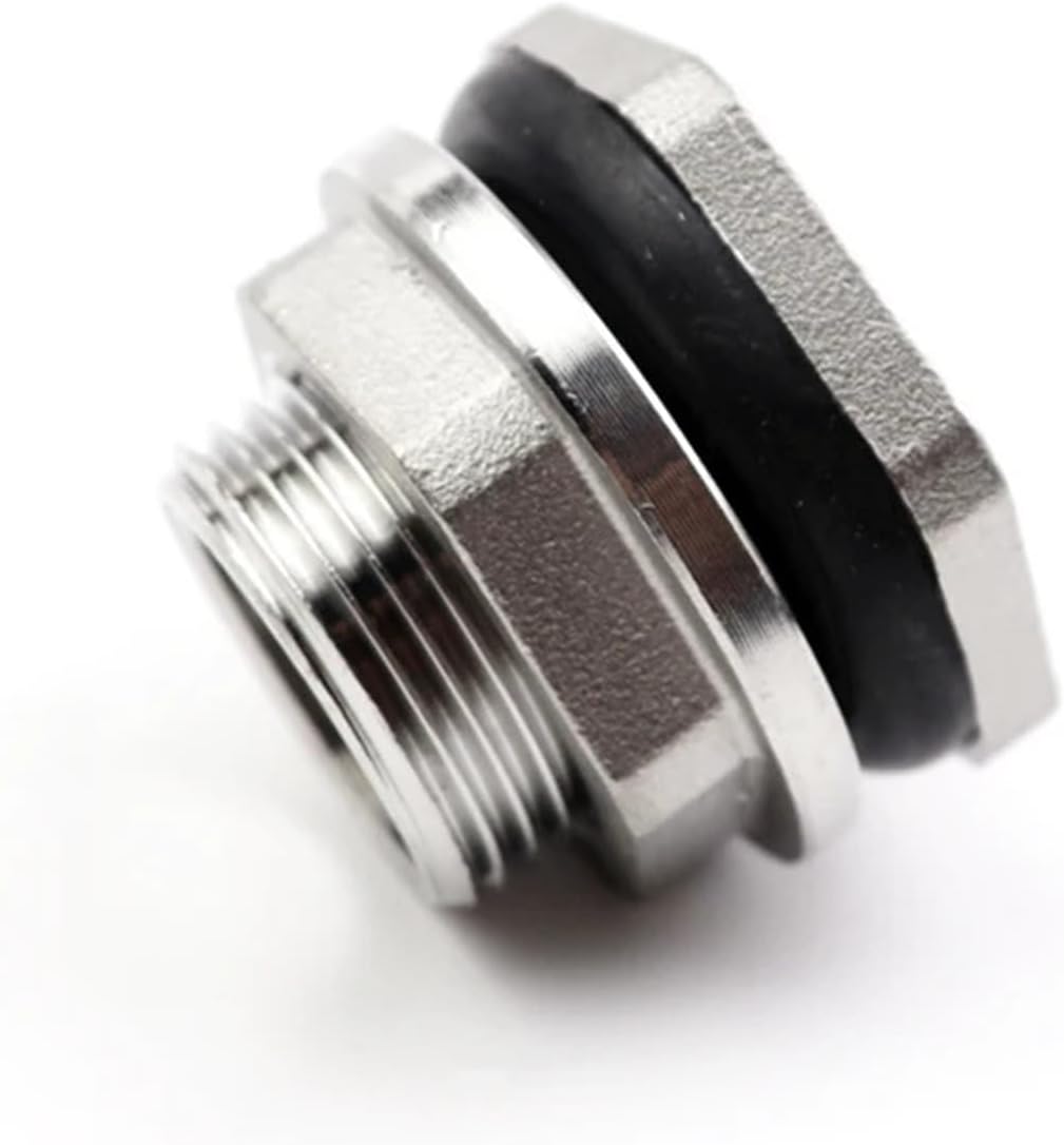 1/2” 3/4” 1” 1-1/4” 2" BSP Male Thread 304 Stainless Steel Pipe Single Loose Key Swivel Fitting Nut Water Tank Jointer Connector 2PCS(DN10)