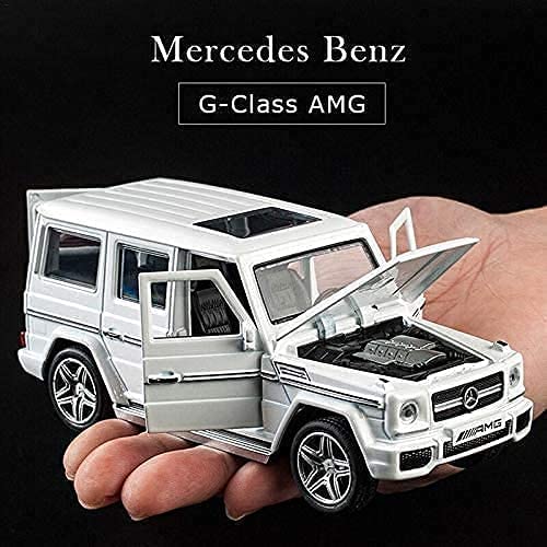 Image of WireScorts Exclusive Alloy Metal Pull Back Die-cast Car 1:32 AMG G65 Diecast Metal Pullback Toy car with Openable Doors & Light, Music Boys Gifts Toys for Kids - Multi Color