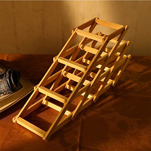 Soporte plegable de madera para 6 botellas de vino miniatura 6