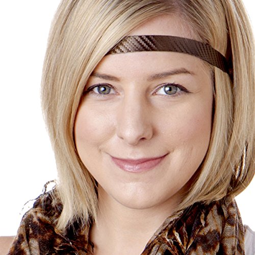 Hipsy Cute Fashion Adjustable No Slip Hairband Headbands For Women Girls & Teens (Essential Black/Brown/Gold 5Pk) #TOP4