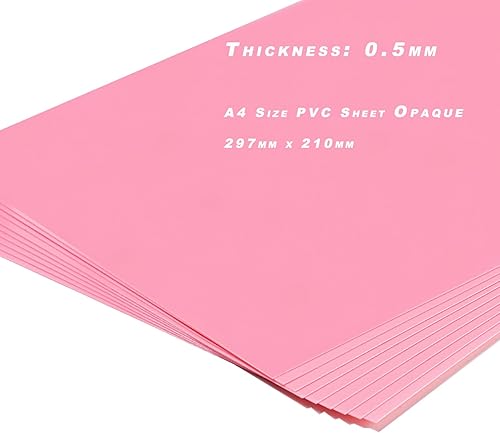 Miniatura 8 de 10 hojas de plástico rígido opaco negro tamaño A4, hoja de PVC de 0.020 in de grosor 11.693 in x 8.268 in para oficina DIY corte
