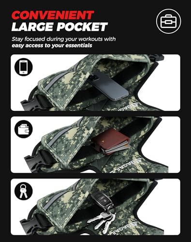 Image of BAGAIL Adjustable Weighted Vest for Women 4-10lb /12-18lb /20-32lb, Comfortable U-Neck Rucking Vest with 6 Removable Weights, Storage Pocket and Reflective Strips for Walking, Jogging, Weight Loss