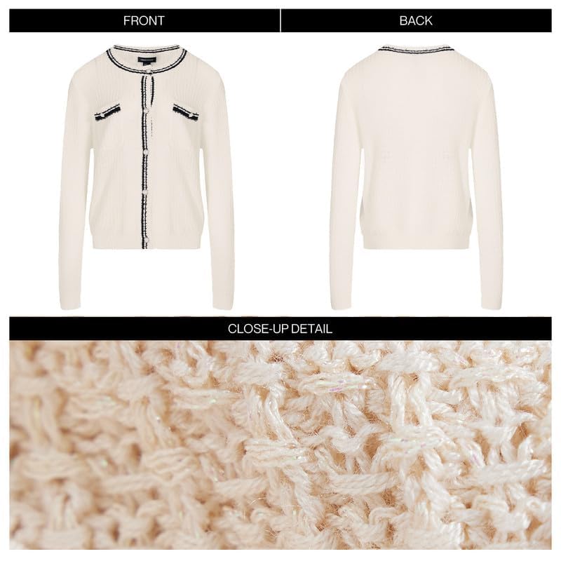 Womens Cardigan Sweaters 2025 Spring Long Sleeve Button Down Open Front Knitted Jackets3