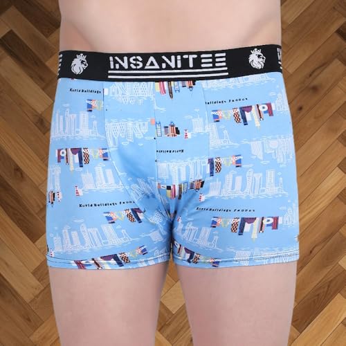 Image of Men's Nylon Stretch Printed Trunk | Ultra-Soft, Breathable Innerwear for Men | Stylish & Supportive Fit