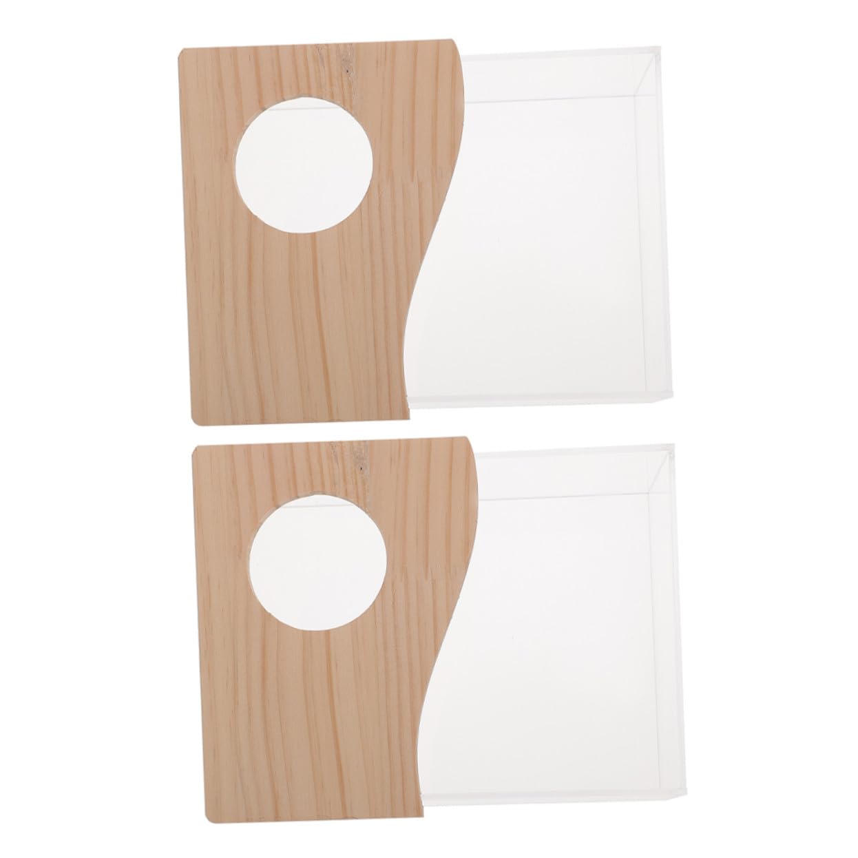 2 Stück Acryl Sandbad für Hamster und Meerschweinchen Glatte Oberfläche Sicher zum Baden und Spielen Transparent für Zuhause oder Zoohandlung
