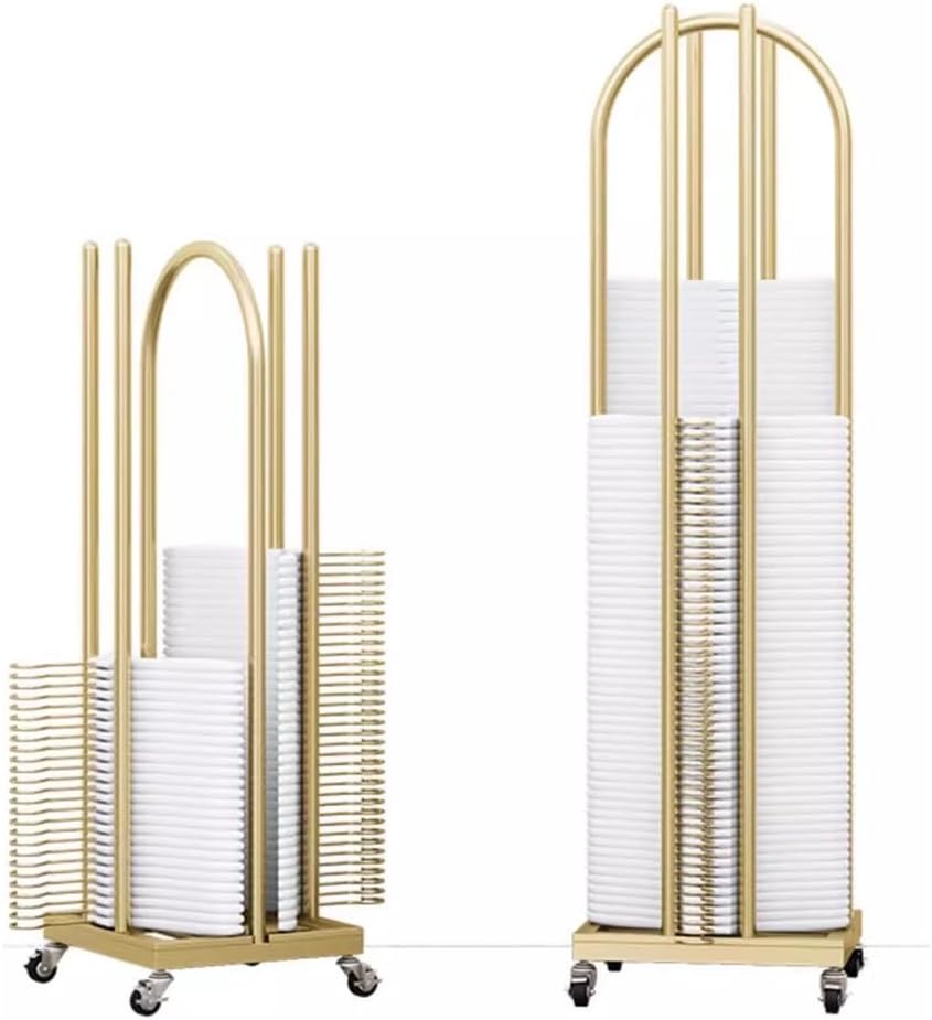 Movable Metal Coat Hanger with Wheels - Stylish Gold Clothes Storage Organizer for Closet & Laundry Room, 130x30x35cm, Space-Saving & Durable Design