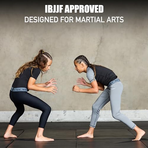 Elite Sports ETP721K Youth Boys Kids Athletic Compression Pants Legging Spat Tight Base Layer Bjj Basketball Soccer Sports Training Black thumb #4