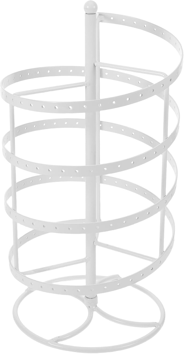 Didiseaon Rotating Earring Display Stand: Metal Earring Holder Organizer Tiered - For 75-85 Pairs Displaying - Jewelry Display Tower Stand For Jewelry Stores