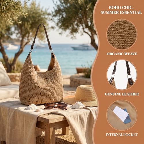 Bolso de hombro tejido GOKTOW para mujer miniatura 6