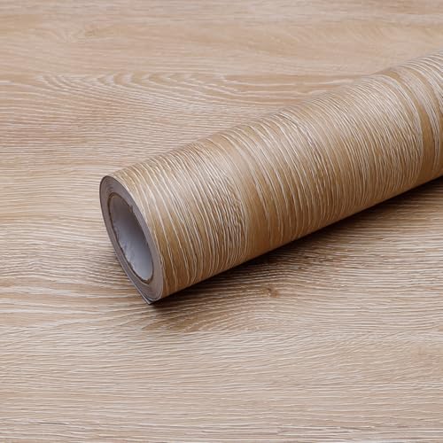 Comparison: Best Backsplash For Oak Cabinets 10 FEILAYS Peel and Stick Wallpaper Contact Paper Wood Oak Wood Grain Contact Paper Thicken Textured for Cabinets and Drawers Countertops Waterproof Self Adhesive Vinyl 23.6" x 78.7"