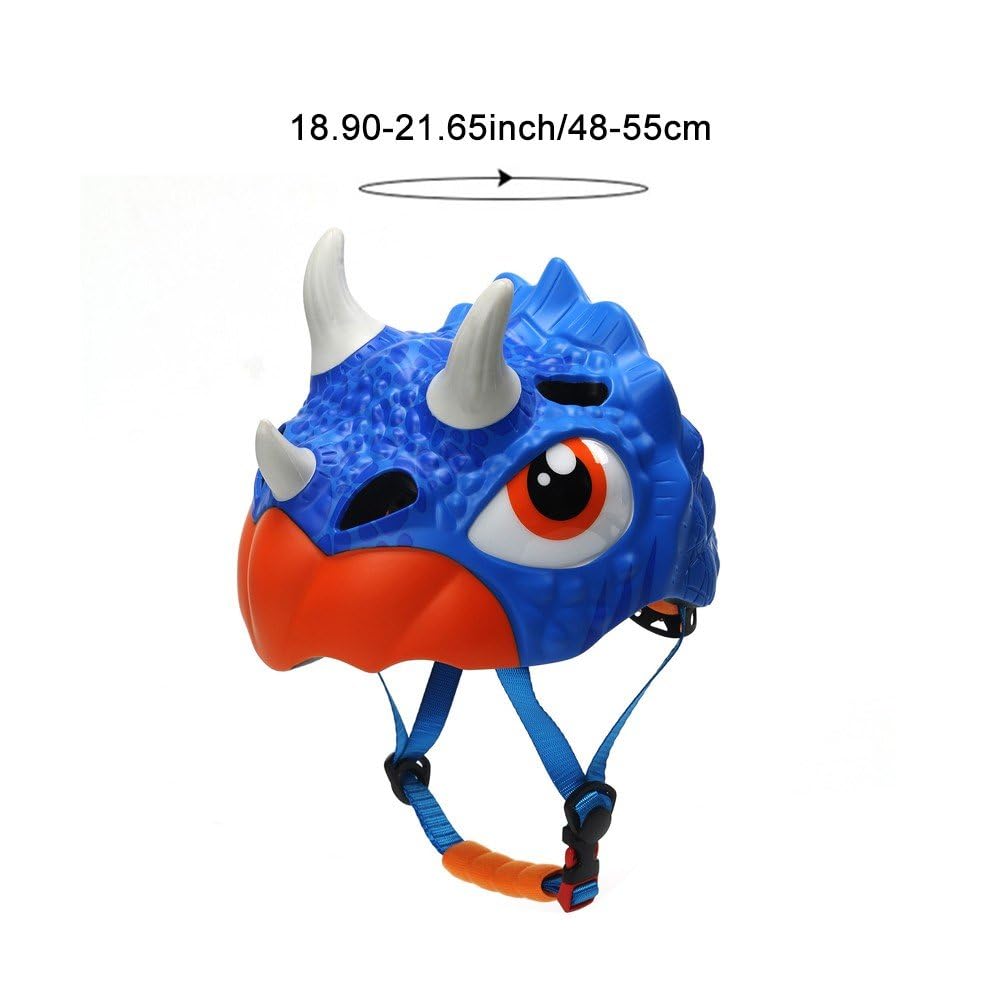 Casco Ajustable para Niños, Cascos De Bicicleta para Niños Pequeños con Dibujos De Dinosaurios, Diseño De Dibujos Animados En 3D, para Ciclismo, Patinaje sobre Ruedas