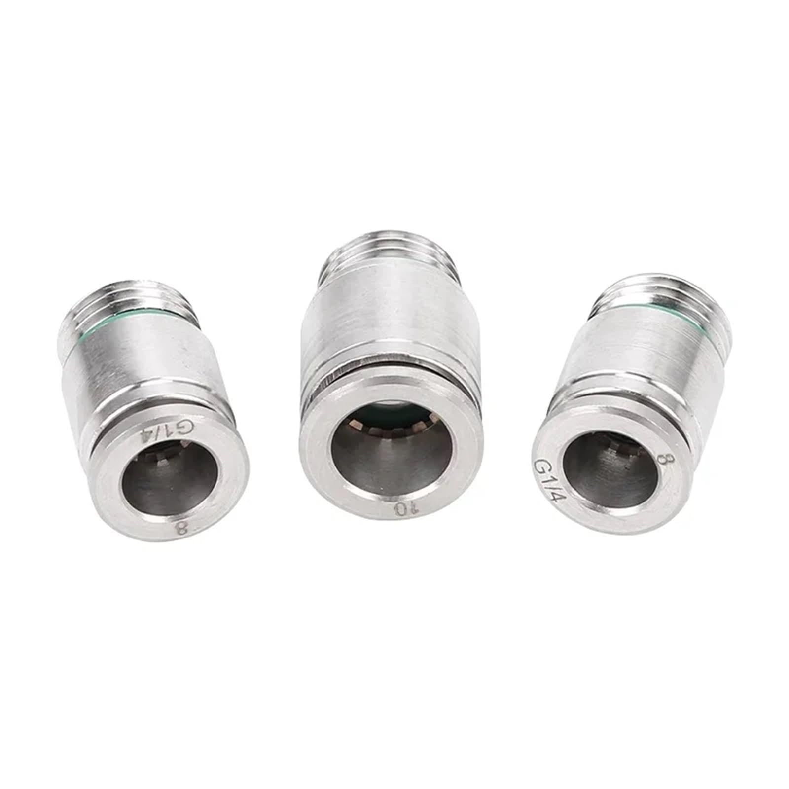 Conector neumático rápido de paso directo PC-G 1/8 1/4 3/8 1/2 con rosca externa, acero inoxidable 304, 4 6 8 10 mm(BXG-POC10-G04,200 PCS)