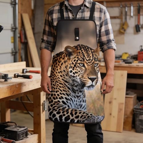 Delantal de trabajo African Animal Leopard con bolsillos miniatura 5
