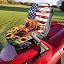 American Flag Cow Sunflowers