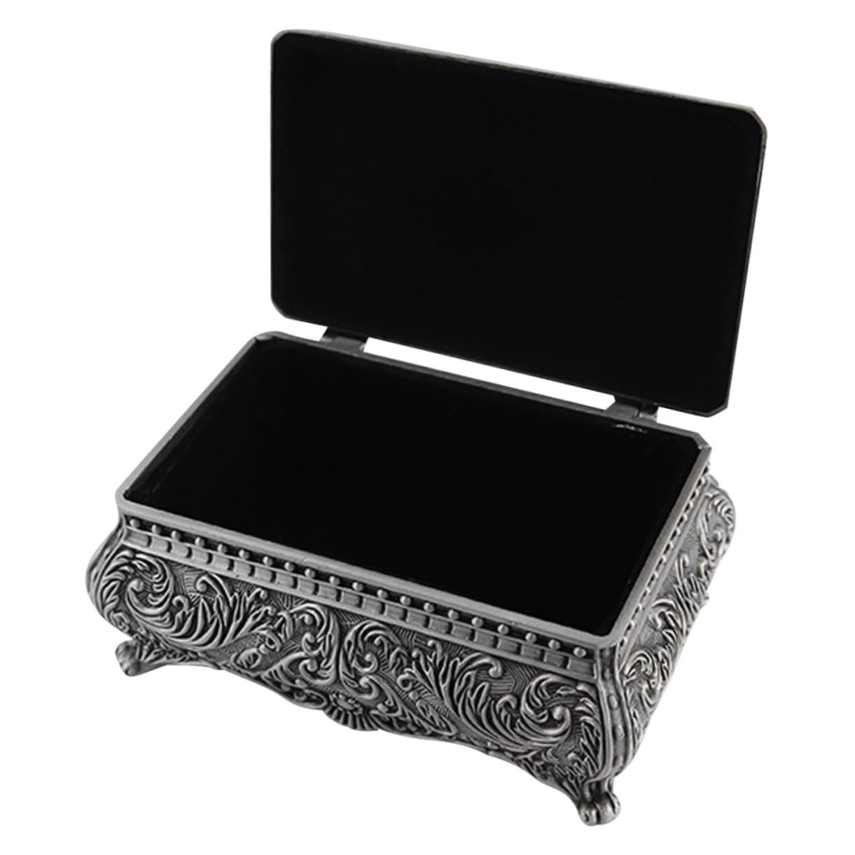 Boîte à Bijoux Rangement Élégant en Fer ou Vintage Bijoux Style Européen Ancien, Petite Boîte à Bibelots de Table pour Commode Salle de Bain