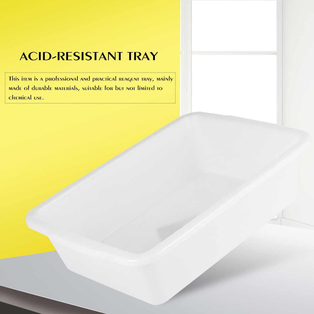 Alipis Set da 3 Vassoi da Laboratorio per Reagenti Chimici, Resistenti ad Acidi e Alcali, in Plastica Leggera Dimensioni Grande, Media e Piccola, Accessori per Attrezzature Sperimentali