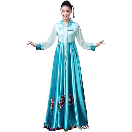 Amazon 7色 Xs 5xl 韓国ドレス 民族衣装 チマチョゴリ 韓服 韓服宮廷風 社交 ダンス モダンラテン衣装 パーティードレス コスプレ 衣装 パーティー 写真撮影 舞台演出服 韓流ワンピース ハロウィン 学園際 文化際 イベント ライトブルー 3xl コスプレ 仮装 通販