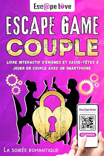 Escape Game Couple: Livre interactif d'énigmes et casse-têtes à jouer en couple avec un smartphone - La soirée romantique - 4.4/5