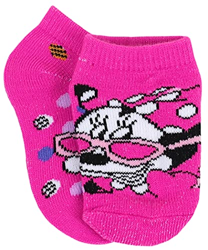 Disney Girl's Minnie Mouse 5 Pack No Show Socks (X-Small, Pink)3