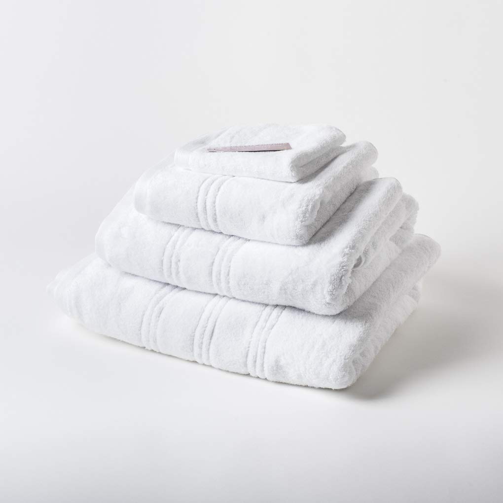 Victoria London Opulence zero twist towels 600GSM (Bath Sheet, Chrystal White)