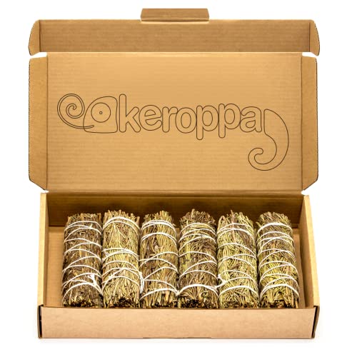 Salvia Blanca para Quemar. Romero Atado. Incienso 100% Natural de California. Limpieza energética sahumerio. (6 Atados) Cover