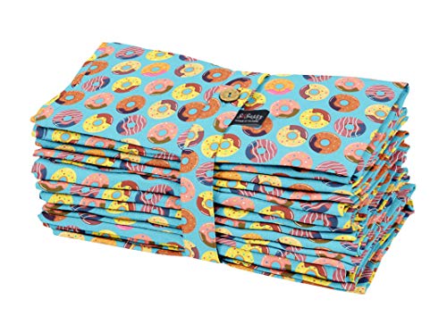 Serviettes de table de cuisine haut de gamme en coton bleu - 2