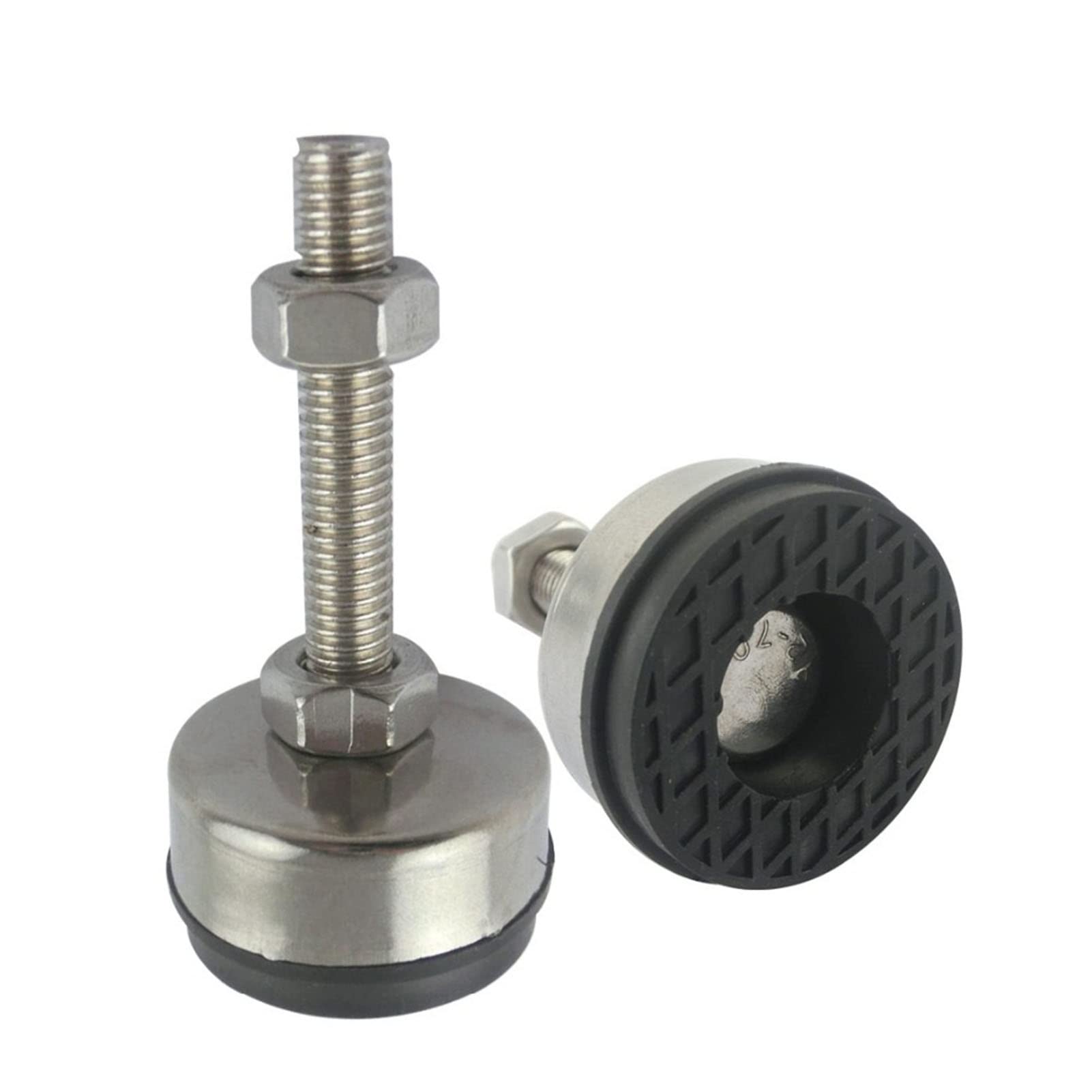 2 Patas Niveladoras De Rosca Ajustables for Muebles M20 X 120 Mm, Acero Inoxidable Con Base De Goma De 85 Mm De Diámetro, for Sofá, Gabinete, Talleres, Oficinas, Patas De Soporte | Stainless Steel With Rubber Base 85mm Diameter For Sofa Cabinet Workshops