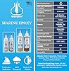 Brampton Marine Epoxy, 5-Min Work Life, 1 Hour Full Cure, Extra Strength, Waterproof, Chemical-Resistant, Ideal Boat Accessories for Any Wet Surfaces, Easy 1:1 Mix, 8 oz