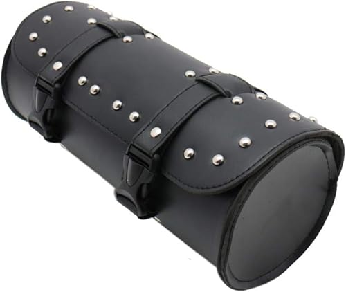 Miniatura 4 de KYN Bolsa negra para manillar de motocicleta, bolsa de herramientas lateral para Harley Sportster, Yamaha, Honda, Kawasaki, Suzuki, Ducati,