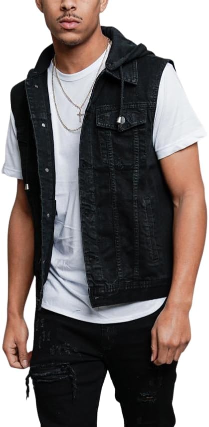VICTORIOUS Rocker Denim Jean Vest Jacket - Image 2
